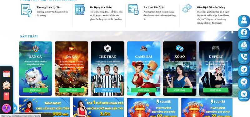 Jun88 - Thương hiệu cá cược mang đẳng cấp thượng lưu 3 Tiện Ích Hỗ Trợ Đa Dạng Nhờ Đó Có Được Trải Nghiệm Hoàn Hảo Hơn